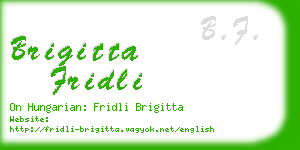 brigitta fridli business card